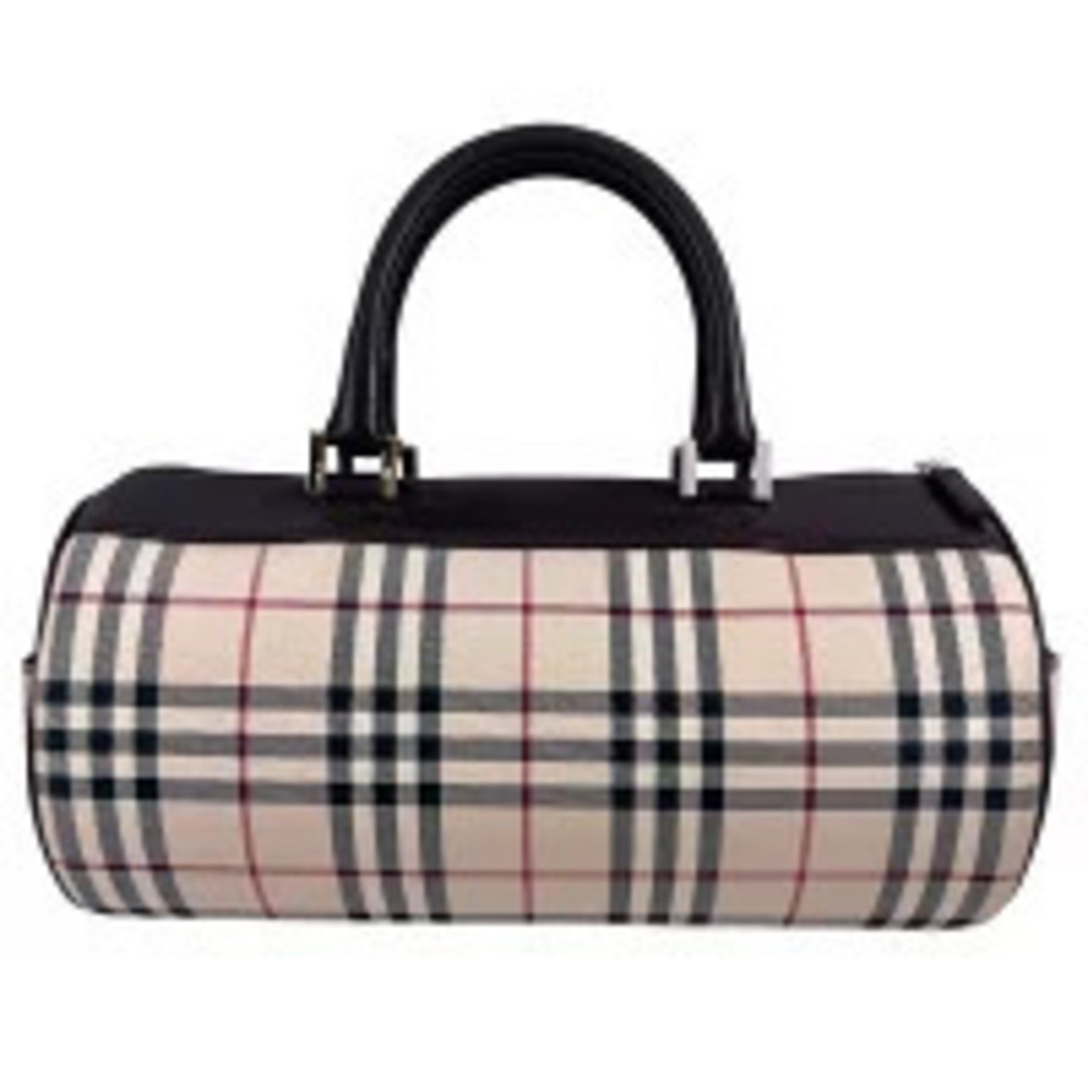 Burberry Nova Check cylindrical Papillon handbag Black